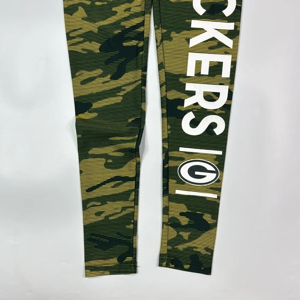 NFL Green Bay Packers Green Camo Leggings Size Small